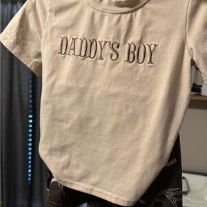 Charming Cream Kids Tee - Daddy's Boy